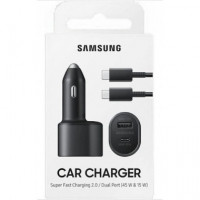 SAMSUNG Cargador de Coche con Cable 45W 1XUSB-A/ 1XUSB Tipo-c/ 3A