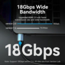 Cable HDMI 2.0 4K VENTION Hdmi/m - Hdmi/m 15M Black/blue