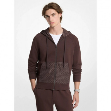 Sudadera de mezcla de algod&oacute;n con capucha y cremallera de Michael Kors