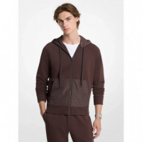 Sudadera de mezcla de algodón con capucha y cremallera de Michael Kors