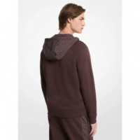 Sudadera de mezcla de algodón con capucha y cremallera de Michael Kors