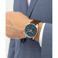 RELOJ SKYTRAVELLER C/PIEL MARRON