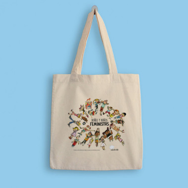 BOLSA DE TELA 'NI&Ntilde;AS Y NI&Ntilde;OS FEMINISTAS'