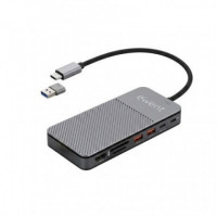 Docking Station + Caja M.2 EWENT 4K Usb-c 3.2 8 en 1