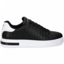TALON BLANCO DEPORTIVO LOGO NEGRO