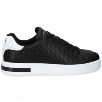 TALON BLANCO DEPORTIVO LOGO NEGRO