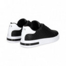 TALON BLANCO DEPORTIVO LOGO NEGRO