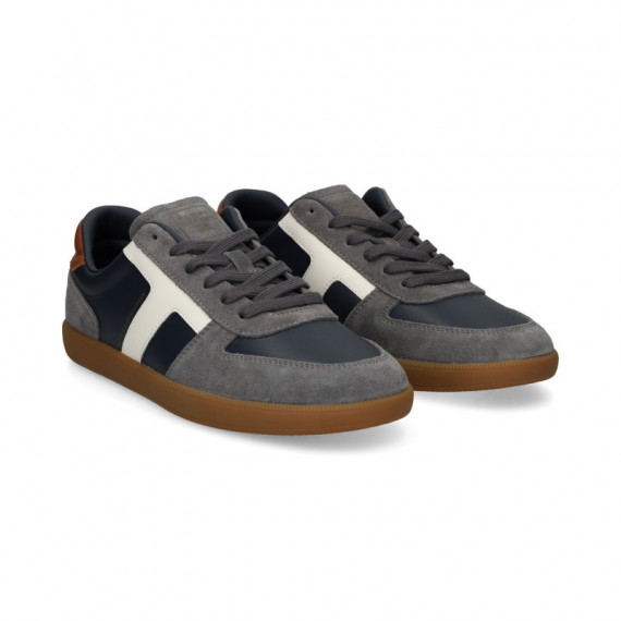 DEPORTIVO T LATERAL PIEL MARINO