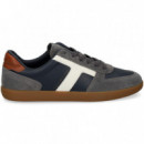 DEPORTIVO T LATERAL PIEL MARINO