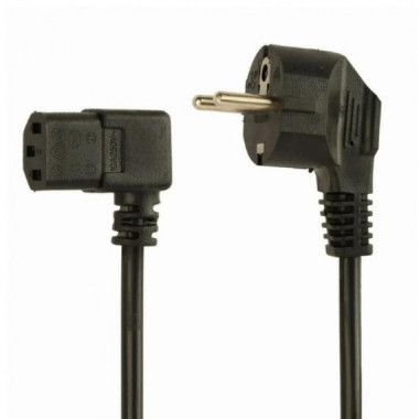 Cable de Alimentaci&oacute;n Gembird Schuko a C13 90 Grados 1.8M Negro