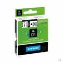 Cinta de Rotular Dymo D1 12 mm Negro sobre Blanco