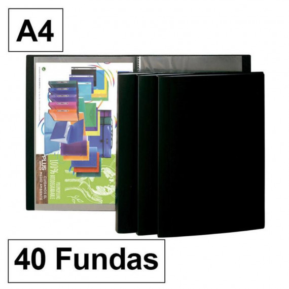 Carpeta de Fundas Plus Office EMT40 sin lomo de 40 fundas