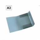 Carpeta Plus Office A3 de Plástico con Gomas y Solapas Azul Grisáceo