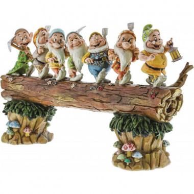 Figura Los 7 enanitos de Blancanieves yendo a trabajar disney