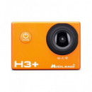 MIDLAND Camara Deportiva Accion H3+ Wifi Full HD Naranja