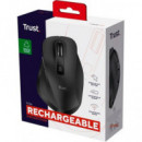 TRUST Raton Inalambrico Recargable FYDA Negro 24727