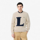 JERSEY LOGO NATUREL CLAIR/MARINE SOMB