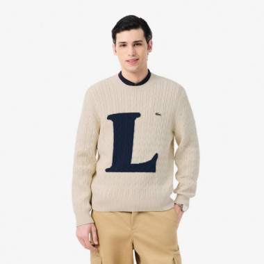 JERSEY LOGO NATUREL CLAIR/MARINE SOMB