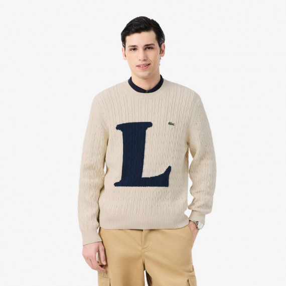 JERSEY LOGO NATUREL CLAIR/MARINE SOMB