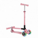 Patinete Primo Plegable Rosa Pastel con Led  GLOBBER