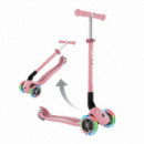Patinete Primo Plegable Rosa Pastel con Led  GLOBBER