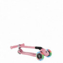 Patinete Primo Plegable Rosa Pastel con Led  GLOBBER