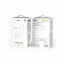 HOME Cargador Red 2x Usb A +Cable Datos Tipo C Blanco 3A YTC-09C