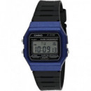 CASIO Reloj Pulsera DIgital F-91WM-2ADF Azul/Negro