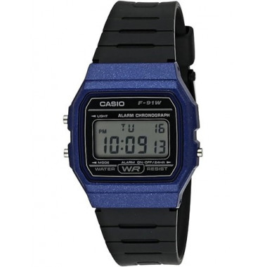 CASIO Reloj Pulsera DIgital F-91WM-2ADF Azul/Negro