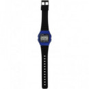 CASIO Reloj Pulsera DIgital F-91WM-2ADF Azul/Negro