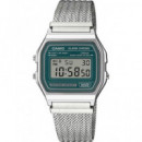 CASIO Reloj Pulsera Digital A158WEM-3EF Plateado