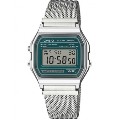 CASIO Reloj Pulsera Digital A158WEM-3EF Plateado