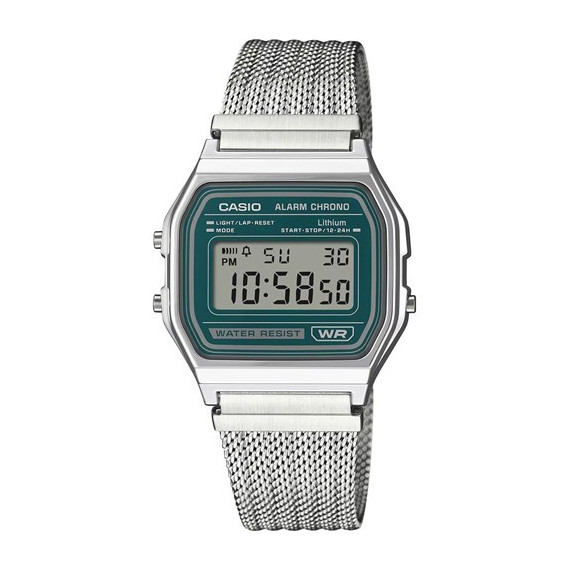 CASIO Reloj Pulsera Digital A158WEM-3EF Plateado