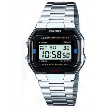CASIO Reloj Pulsera Digital A163WA-1QES Plateado