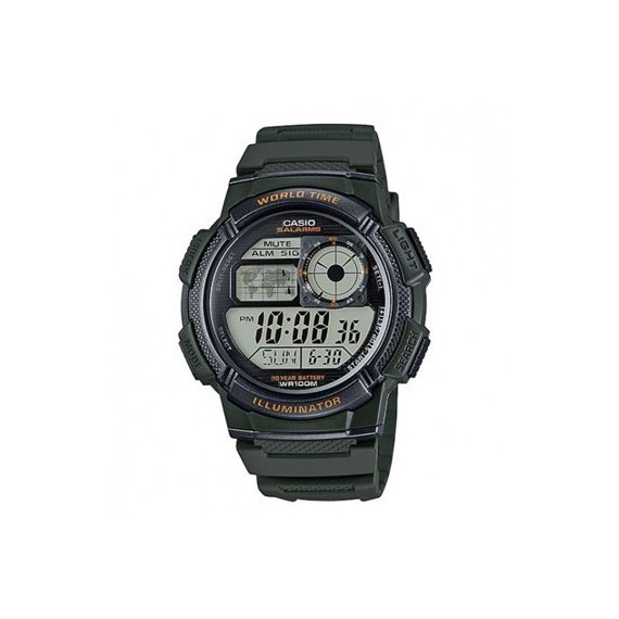 CASIO Reloj Pulsera Digital AE-1000W-3AVDF Verde