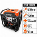 GENERADOR INVERTER GASOLINA 420CC TAKUMA 8.000W