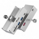 Hub EQUIP Usb-a EQ128968 Clip Ajustable Gris