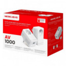 Powerline MERCUSYS AV1000 1XRJ45 Ethernet Gbe Blanco (MP500 Kit)