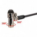 Cable Seguridad Conceptronic CUSTODIO02BNTM Doble Cabezal Nano Slot con Llave
