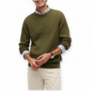 TOMMY HILFIGER - CLASSIC COTTON CABLE CREW NECK - MT1 - F|MW0MW33132/MT1