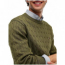 TOMMY HILFIGER - CLASSIC COTTON CABLE CREW NECK - MT1 - F|MW0MW33132/MT1