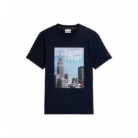TOMMY HILFIGER - NY LANDSCAPE PHOTO TEE - DW5 - F|MW0MW45188/DW5