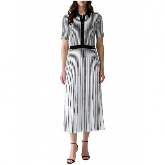 KARL LAGERFELD - pleated knit dress - 101 - B3W13036/101