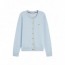 TOMMY HILFIGER - CO JERSEY STITCH CARDIGAN - C1O - F|WW0WW42370/C1O