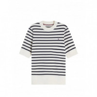 TOMMY HILFIGER - Co Jersey Fine Gg C-nk Ss Swt - 0AG - F|WW0WW49705/0AG