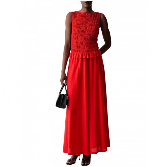 TOMMY HILFIGER - FEMININE SMOCKING DRESS - XNF - F|WW0WW50029/XNF