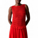 TOMMY HILFIGER - FEMININE SMOCKING DRESS - XNF - F|WW0WW50029/XNF
