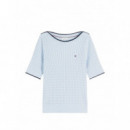 TOMMY HILFIGER - FINE GG CABLE BOAT NK S/S - C1O - F|WW0WW50103/C1O