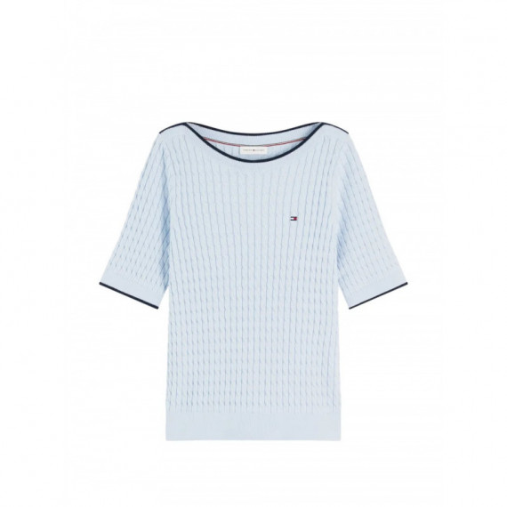 TOMMY HILFIGER - FINE GG CABLE BOAT NK S/S - C1O - F|WW0WW50103/C1O