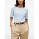 TOMMY HILFIGER - FINE GG CABLE BOAT NK S/S - C1O - F|WW0WW50103/C1O